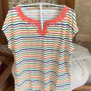 Talbots 100 percent cotton sparkle collar‎ tee. Worn twice.